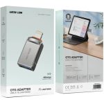 مبدل OTG گرین لاین USB-A به USB-C و Lightning مدل GNOTGA