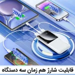 پاوربانک 22.5 وات ریمکس مدل RPP-623 ظرفیت 20000 میلی آمپر ساعت - تصویر 2